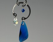 Centaurus A v6: Capri blue Swarovski crystal industrial pendant