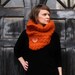 chunky cowl button wrap / the selawik / pumpkin
