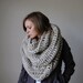 the alaskan chunky infinity scarf shawl hood / oatmeal