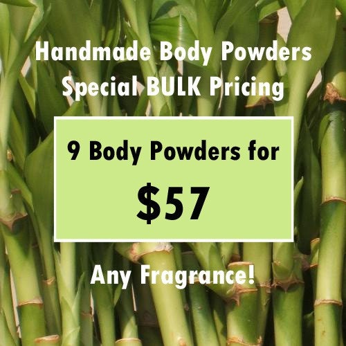 BULK Handmade Body Powder Special 9pk Pricing - Buy More, Save More
