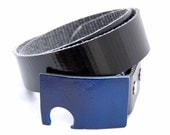 Bottle Opener Belt Buckle with Blue Finish