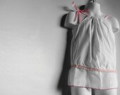 Baby Dress. Pillowcase Dress. White Dress.  Preemie Size Newborn, 6 Month, 8 Month, 12 Month. Vintage Lace. Baby Dress
