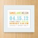 Mixed Typography Birth Announcement Print - Horizontal