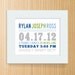 Mixed Typography Birth Announcement Print - Horizontal