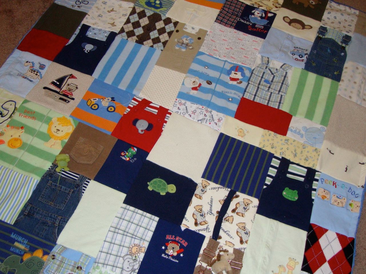 Custom Memory Quilt made from your Little Loves Clothing- Toddler/ Crib size