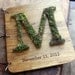 Custom Moss Monogram Wedding Guest Book