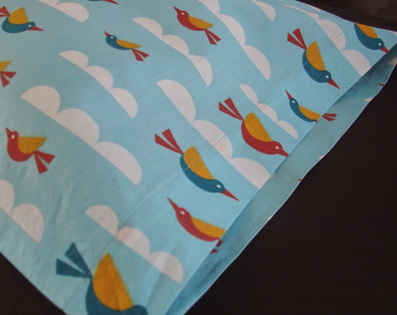 ORGANIC Cotton Pillowcase, Toddler/Travel-Sized, Marine Birds