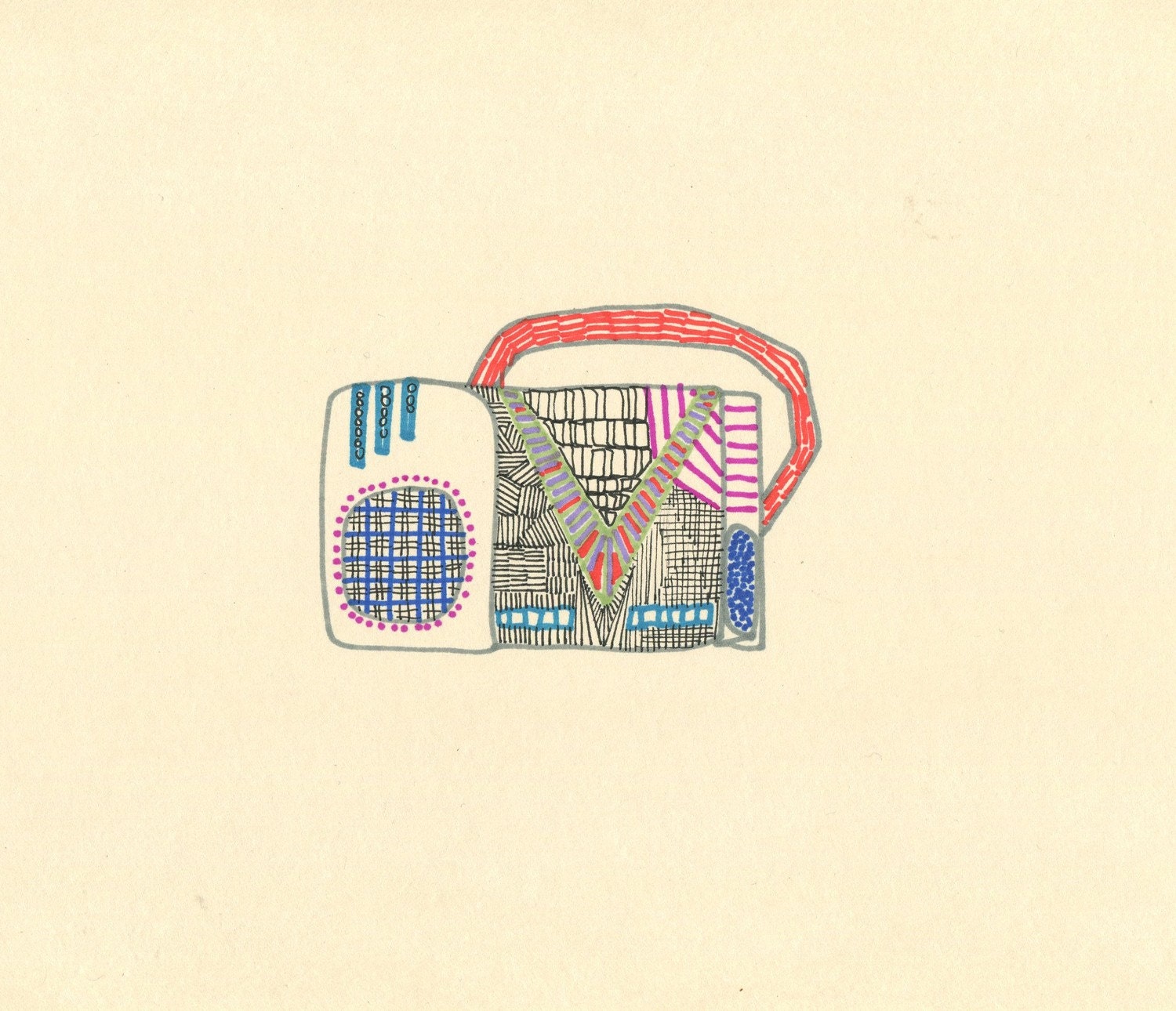 Boombox. 8 1/2 in. x 11 in. print