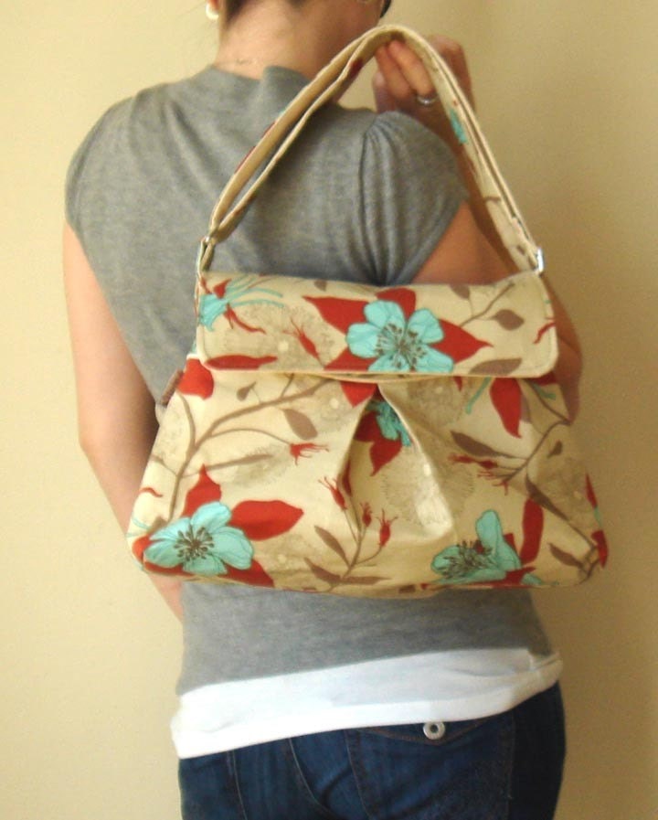 Petite Shoulder Bag - Joel Dewberry Deer Valley - Columbine Floral - Natural