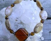 Lucite and Amber Glass Bracelet Fashion Under Thirty