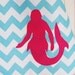 Mermaid Chevron Dress in Aqua and Bright Pink - Jumper sizes 12 to 18mos, 2T, 3, 4, 5, 6, 7 by The Trendy Tot