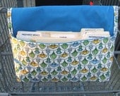 Coupon Organizer Holder Scalloped Floral Fabric
