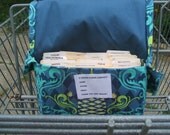 Mega Large Coupon Organizer Holder Pineapple Scrolls Fabric