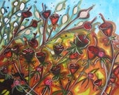 Manuka, acrylic and ink on paper, original painting