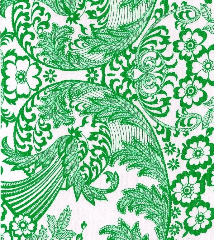 Green Lace Oilcloth Yardage from Oilcloth Addict