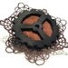 Steampunk Lolita Leather and Lace Gear Hair Clip Barrette