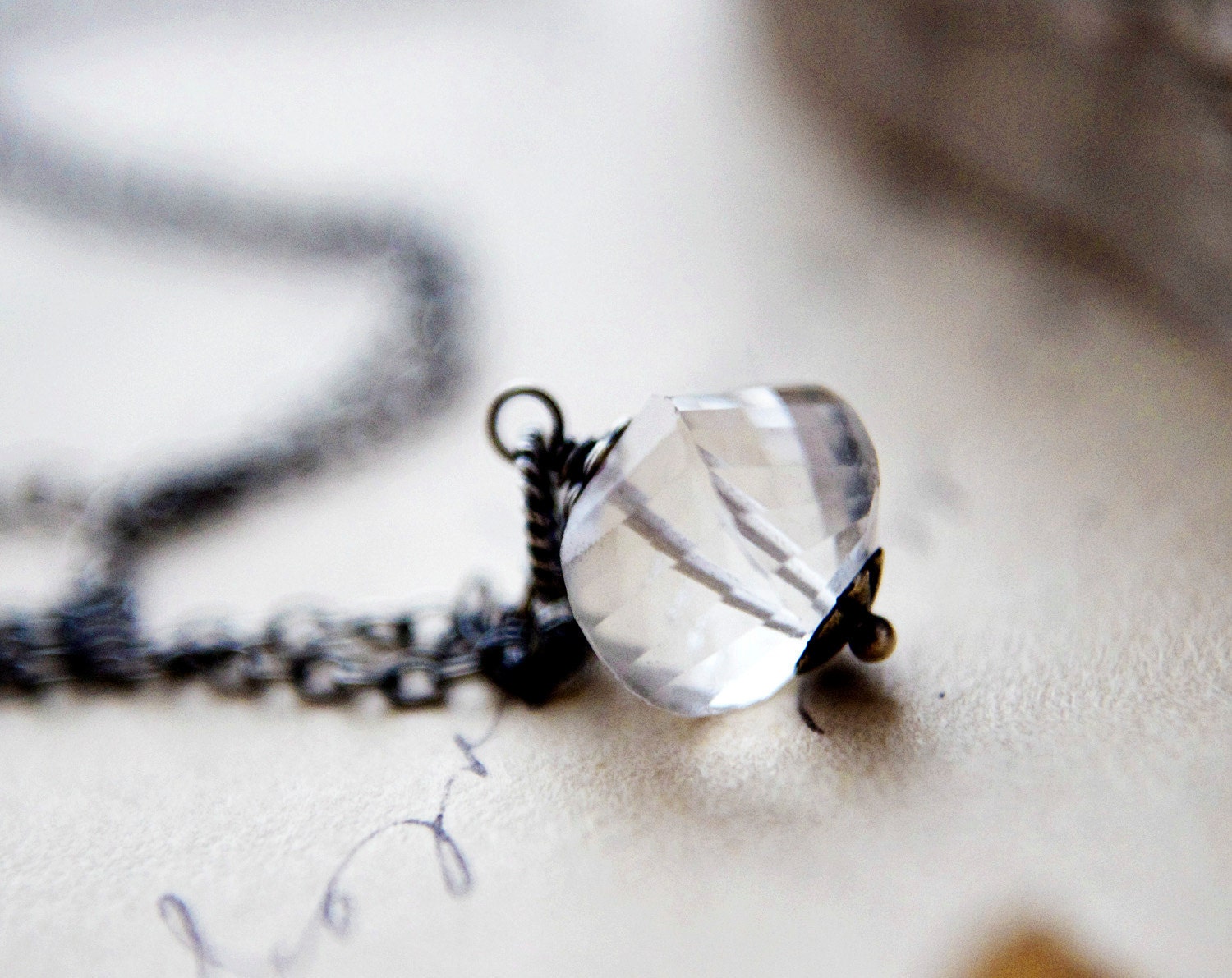 Crystal Necklace Gemstone Jewelry Silver Simplistic PoleStar