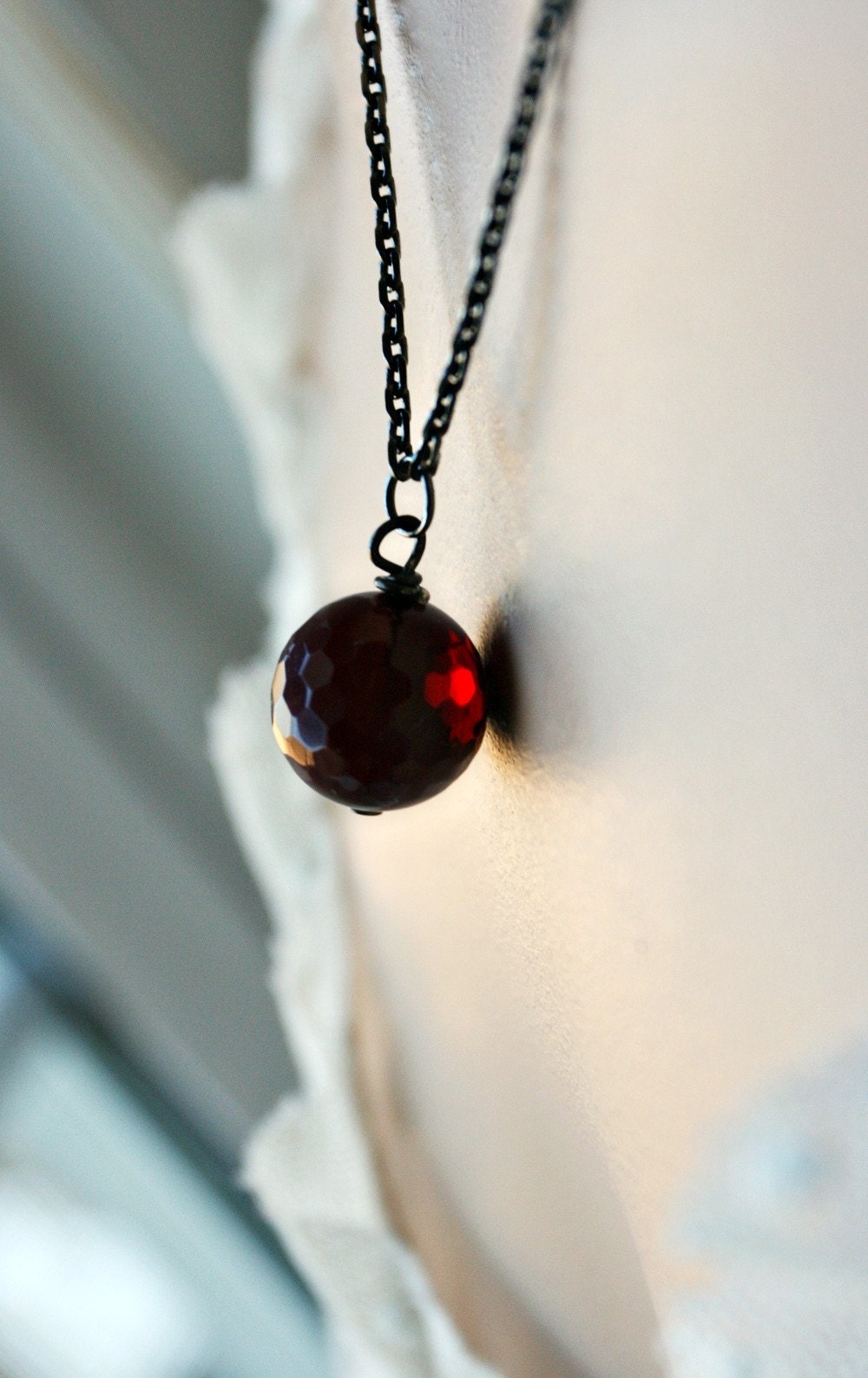 Sanguine Drop Necklace -- Luxe Petite