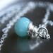 Pale Blue Chalcedony on Sterling Silver - Little Robin's Egg Necklace