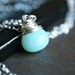 Pale Blue Chalcedony on Sterling Silver - Little Robin's Egg Necklace