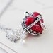 Heart Shaped Box Necklace Locket Sterling Silver Valentines Day Women Love Fashion Valentine