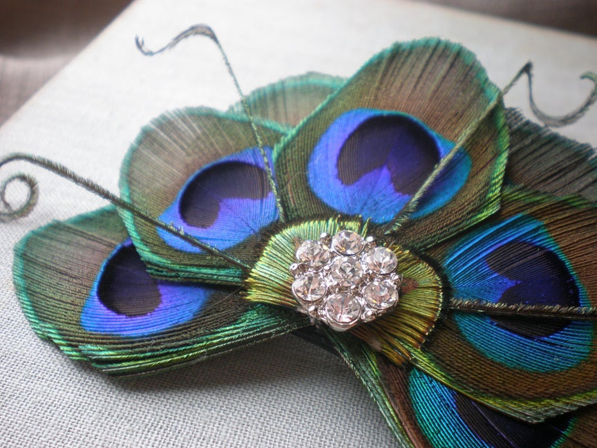 Felicia, Feather Hair Clip - Made to Order