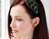 Peacock Feather Headband  - Made to order