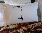 Orchid Pillowcase Pair Standard- flower- nature- floral pillowcase- screen printed pillowcase- flower pillow- nature