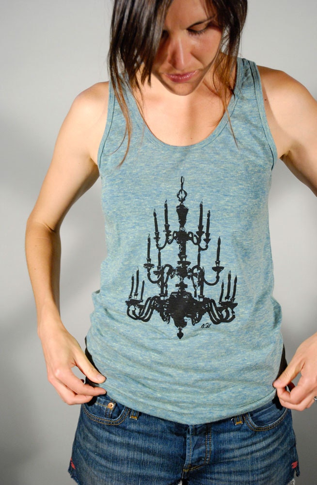 Screen Printed Chandelier Tank Tri Blend