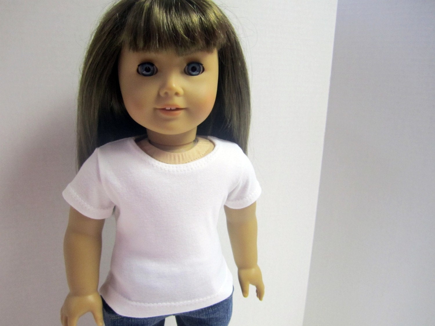 American Girl 18 inch Doll Fitted T-Shirt in White by Crazy For Hue
