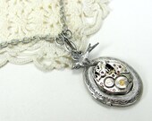 Steampunk Locket Necklace - Sweet Sparrow