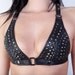 Full Stud Leather Bra