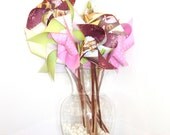 Pinwheels 8 Large Twirlable Western Cowgirl Photo Props Spinning pink brown mint chocolate LAST SET