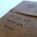 leather journal handprinted custom for you