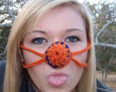 Orange and Blue Nose Warmer, School Colors, Man, Woman, Teen, Nose Cozy, School Spirit, Unisex