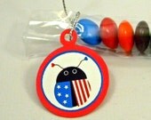 Ladybug Candy Treat Bag Favors - Stars and Stripes Set of 12