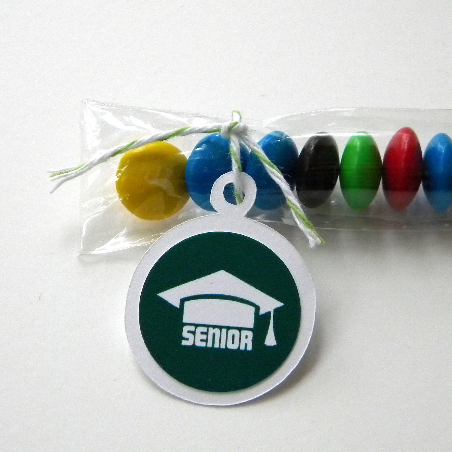 Graduation Candy Treat Bag Favors, Senior, Set of 12, Green, White Il_170x135