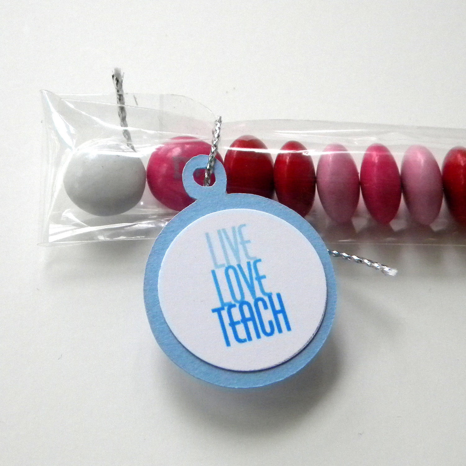 Teacher Candy Treat Bag Favors - Live, Love, Teach, Set of 12, Blue Il_570xn