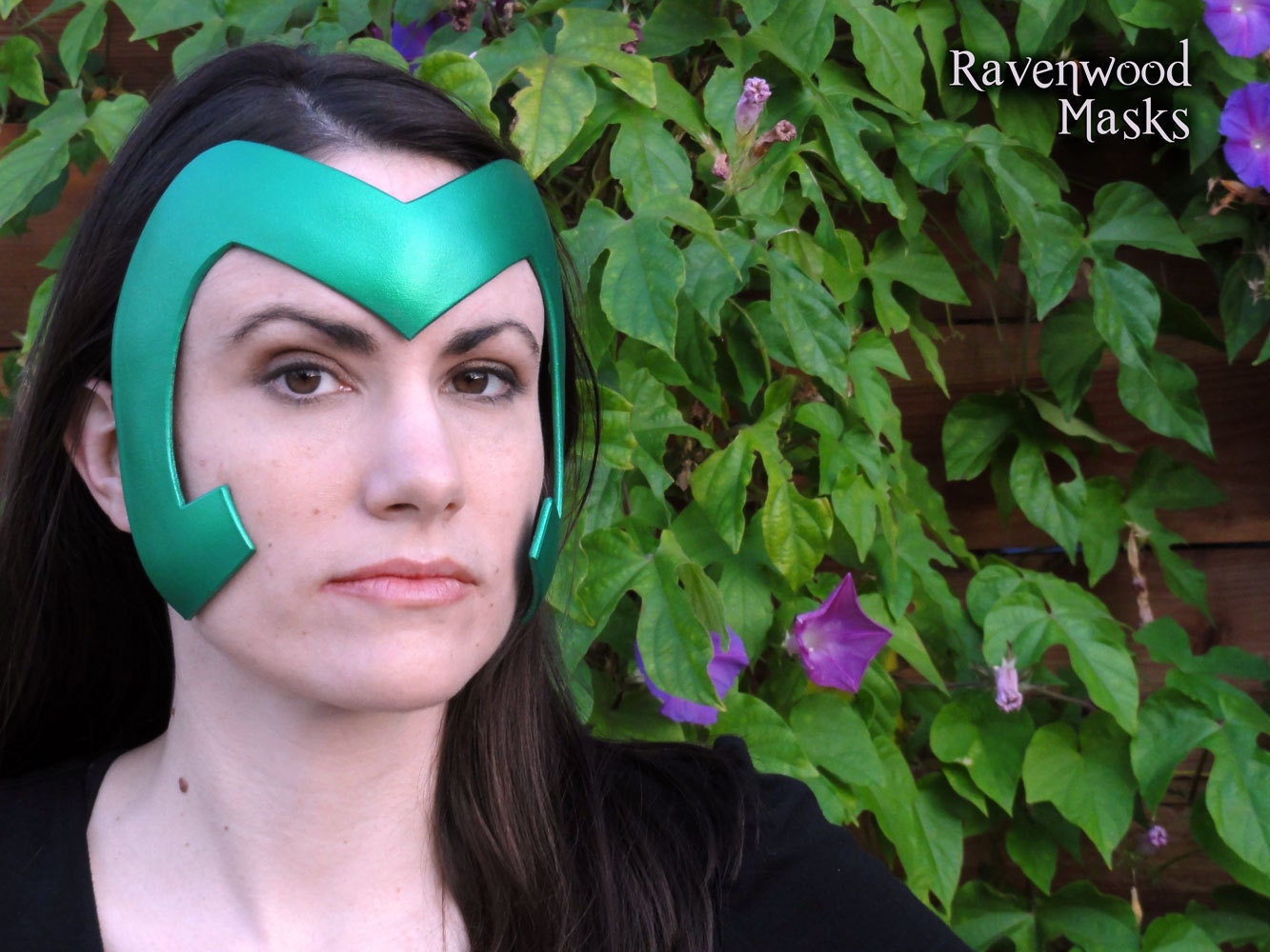 Green Warrior Headdress - leather costume - Made to Order
