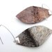 Large birch bark earrings, Foliar