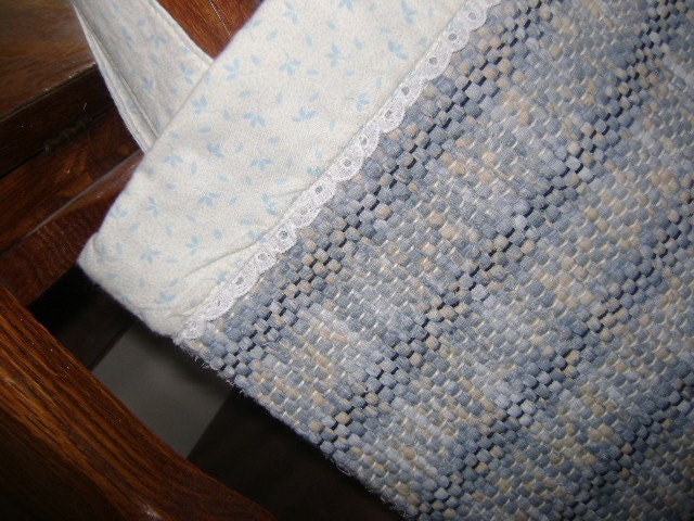 Handwoven light blue bag