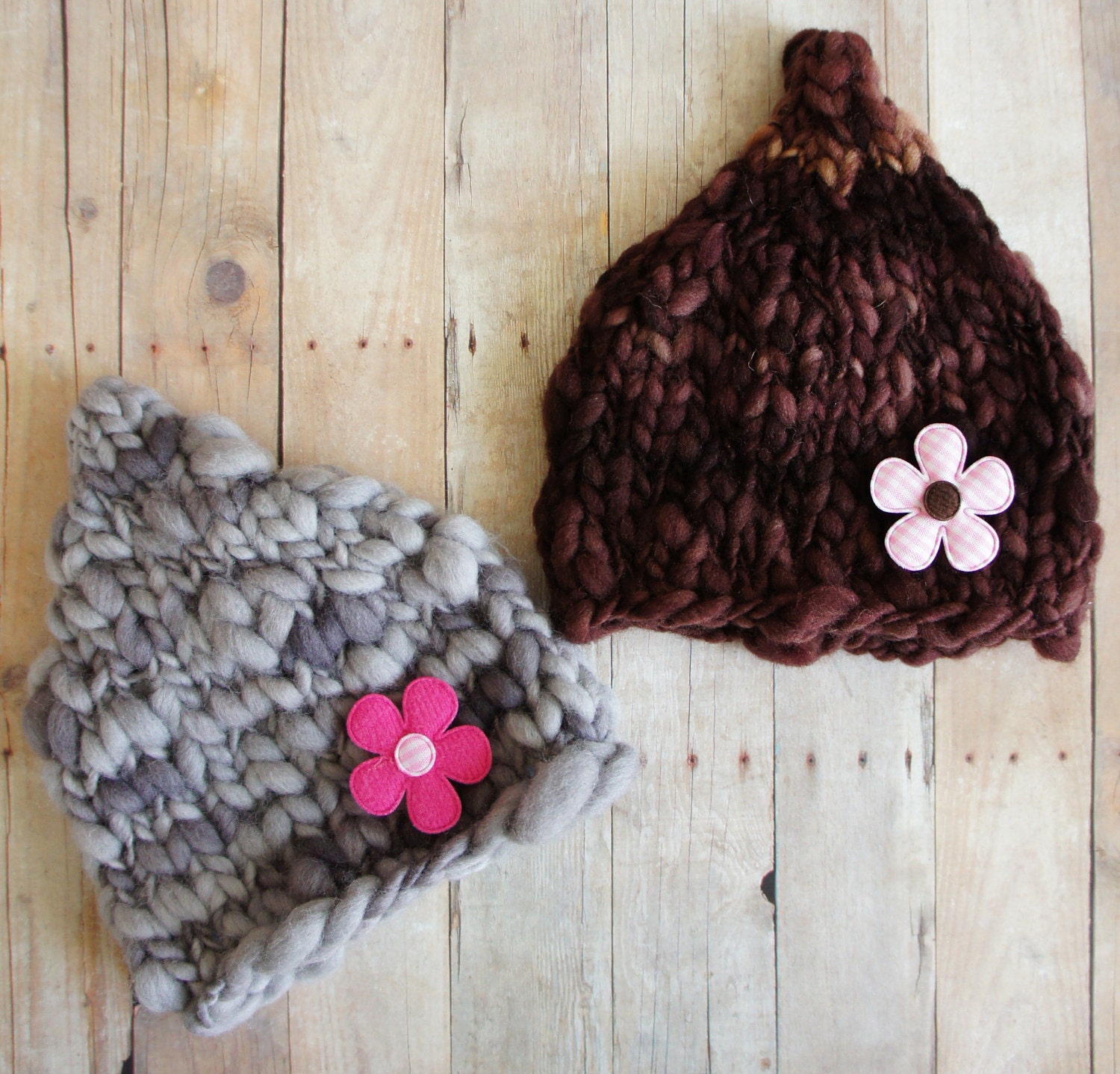 Twin Set Kisses Hats, Newborn Baby Hat Photo Prop