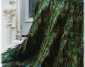 Peacock Feather Tablecloth 108" Round