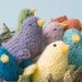 Two Knit Bird Toys, Choose Colors, Nursery Decor, Stuffed Toy, Waldorf Toy