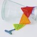 Rainbow Triangle Bracelet, Geometric Bracelet, Hand Woven Beadwork Peyote Stitch Neon Cuff