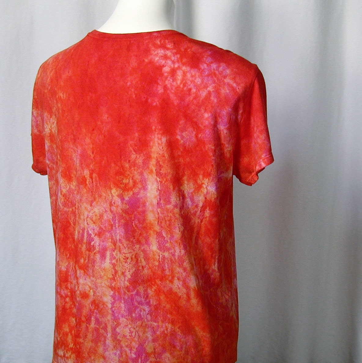 Hot Pink and Tangerine Ambrosia Atomic Lace Tee (xl)