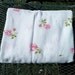 Vintage Cotton Floral Pink Roses Flanelette Blanket Country Cottage Romantic Eclectic Decor SALE