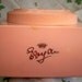 Vintage Art Nouveau Pink Celluloid Dusting Powder Box White Shoulders