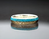 Mokume Gane and Turquoise Inlay ring
