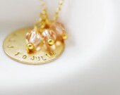 Nicole. Custom personalized gold filled sterling silver disk tag monogram calligraphy initial valentine gift anniversary birthday wedding